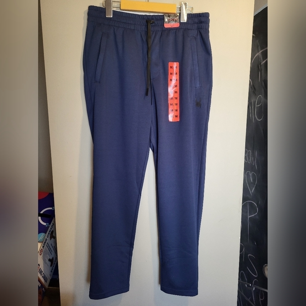 NEW- Spyder Men's Blue Jogger Sweatpants, Size Medium (Waist 32)
